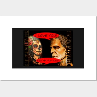 Lovers Halloween card Posters and Art